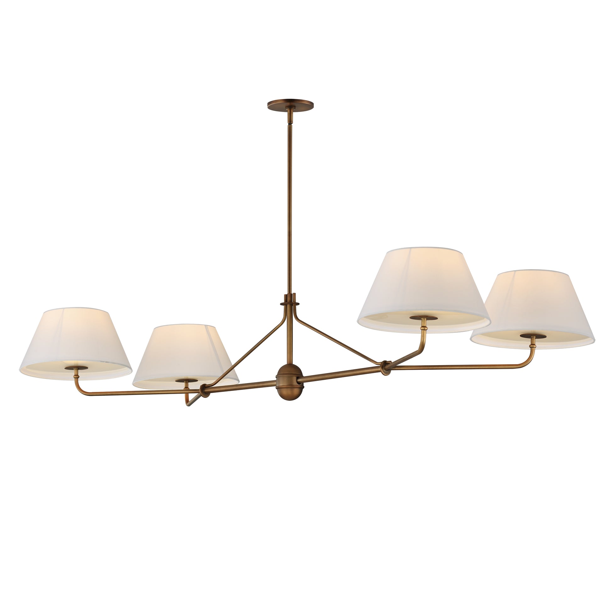Dunbridge 4-Light Chandelier Weathered Brass by Maxim Lighting