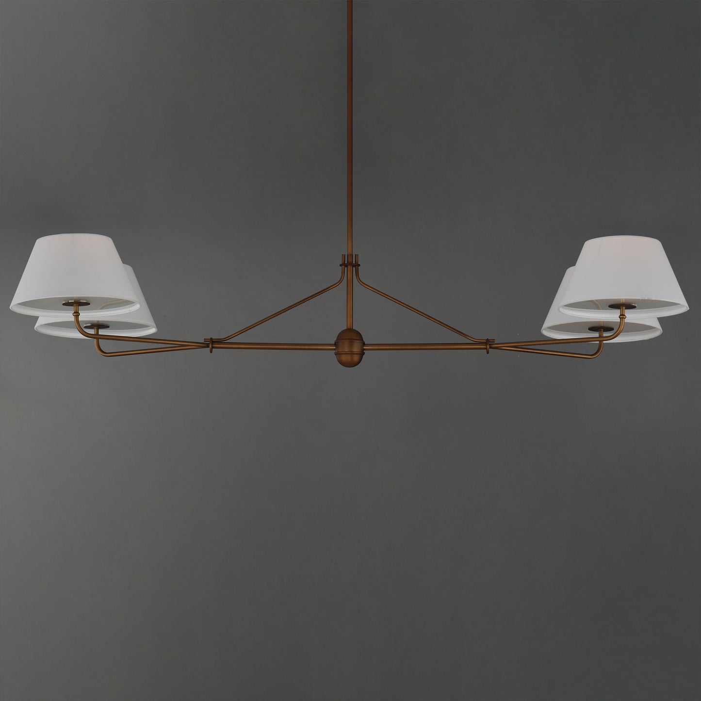 Dunbridge 4-Light Chandelier Weathered Brass by Maxim Lighting