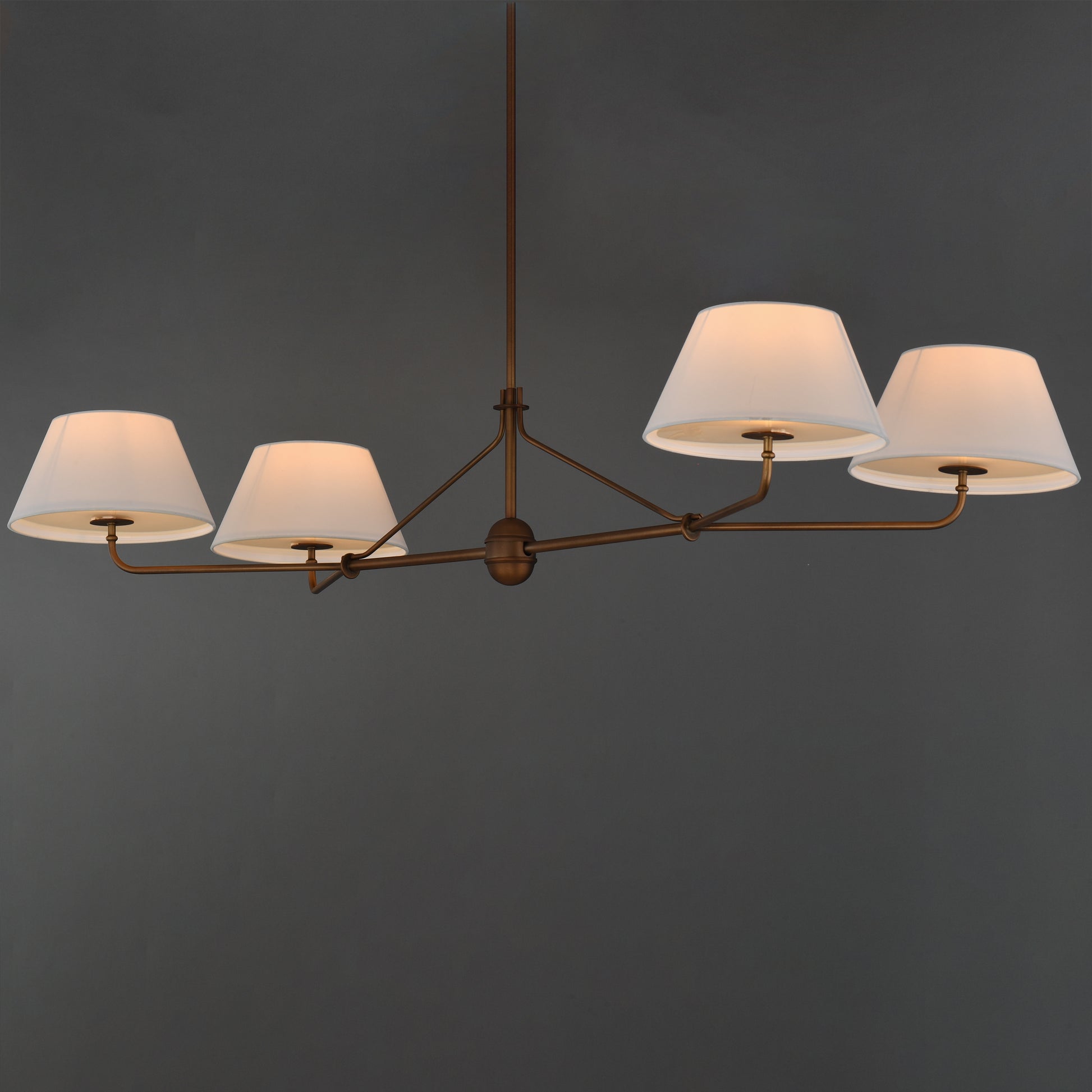 Dunbridge 4-Light Chandelier Weathered Brass by Maxim Lighting