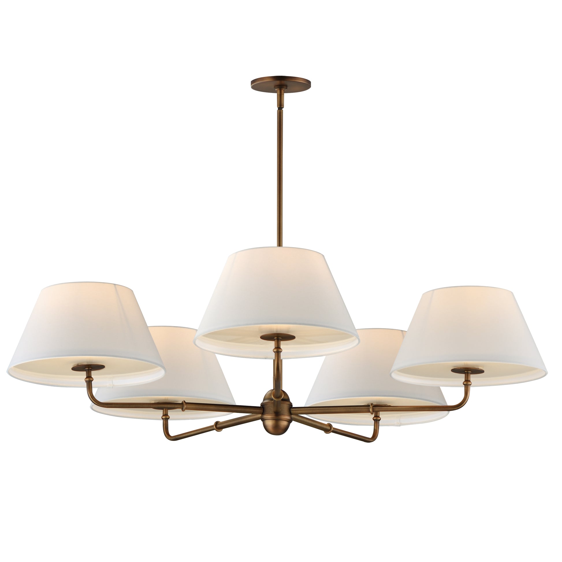 Dunbridge 5-Light Chandelier Weathered Brass by Maxim Lighting