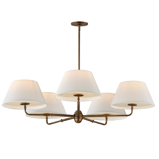 Dunbridge 5-Light Chandelier Weathered Brass by Maxim Lighting