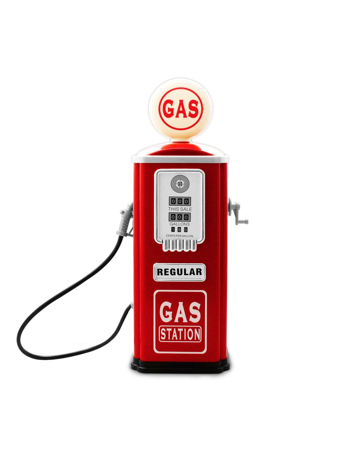 Baghera vintage red gas station pump play set with hose