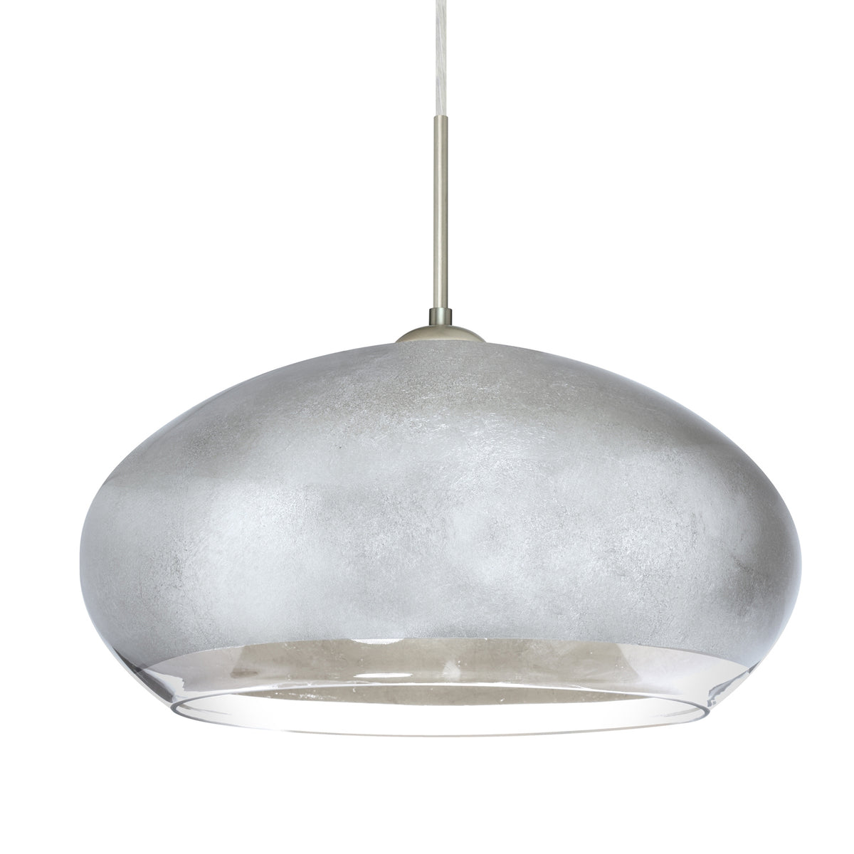 Besa Brio 14 cord pendant glass option – Silver Foil