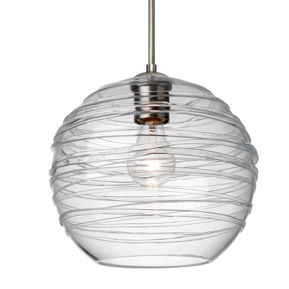Besa Wave 10 cable pendant glass option – Clear