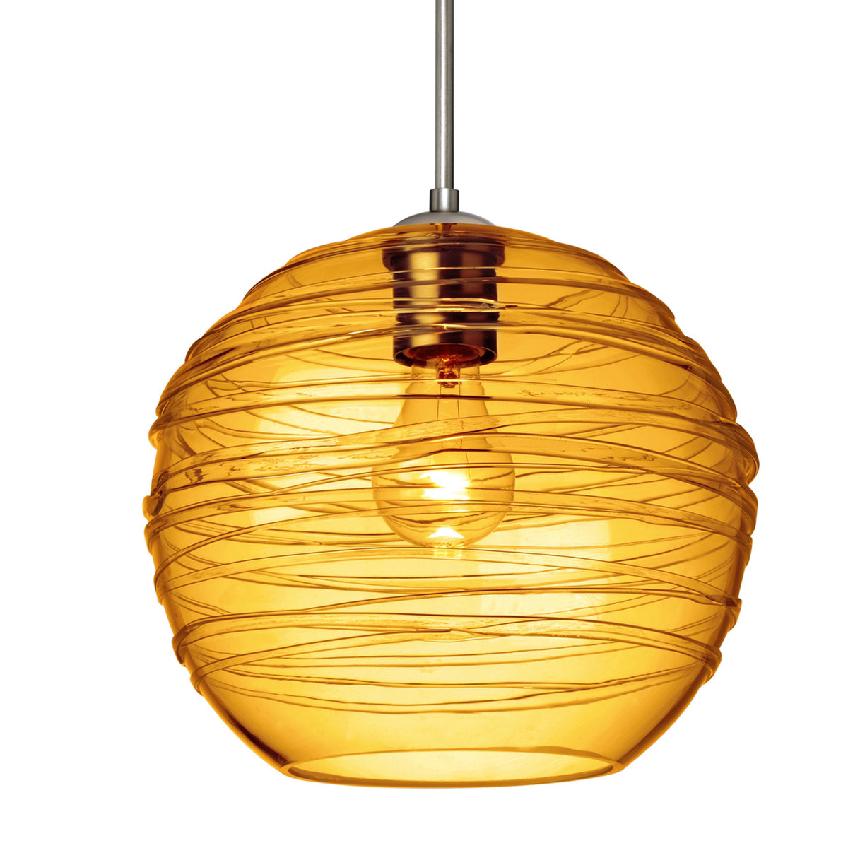Besa Wave 10 cable pendant glass option – Amber