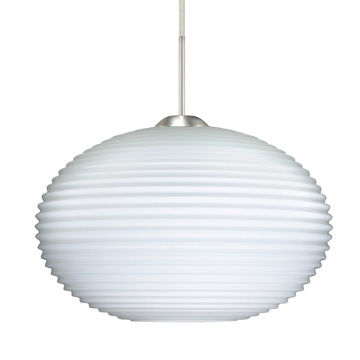 Besa Pape 10 stem pendant glass option – Opal Ribbed