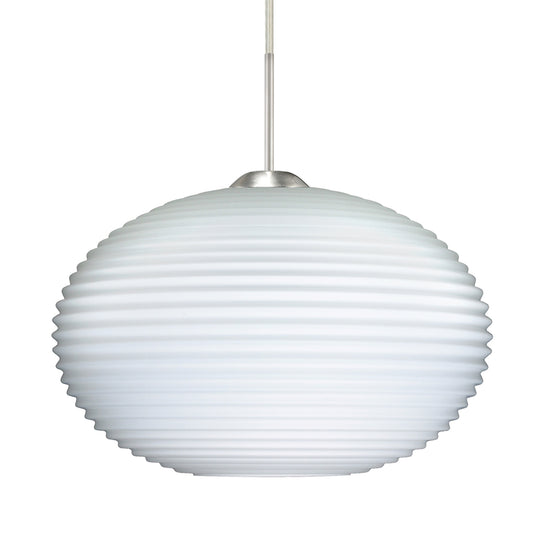 Besa Pape 10 cable pendant glass option – Opal Ribbed