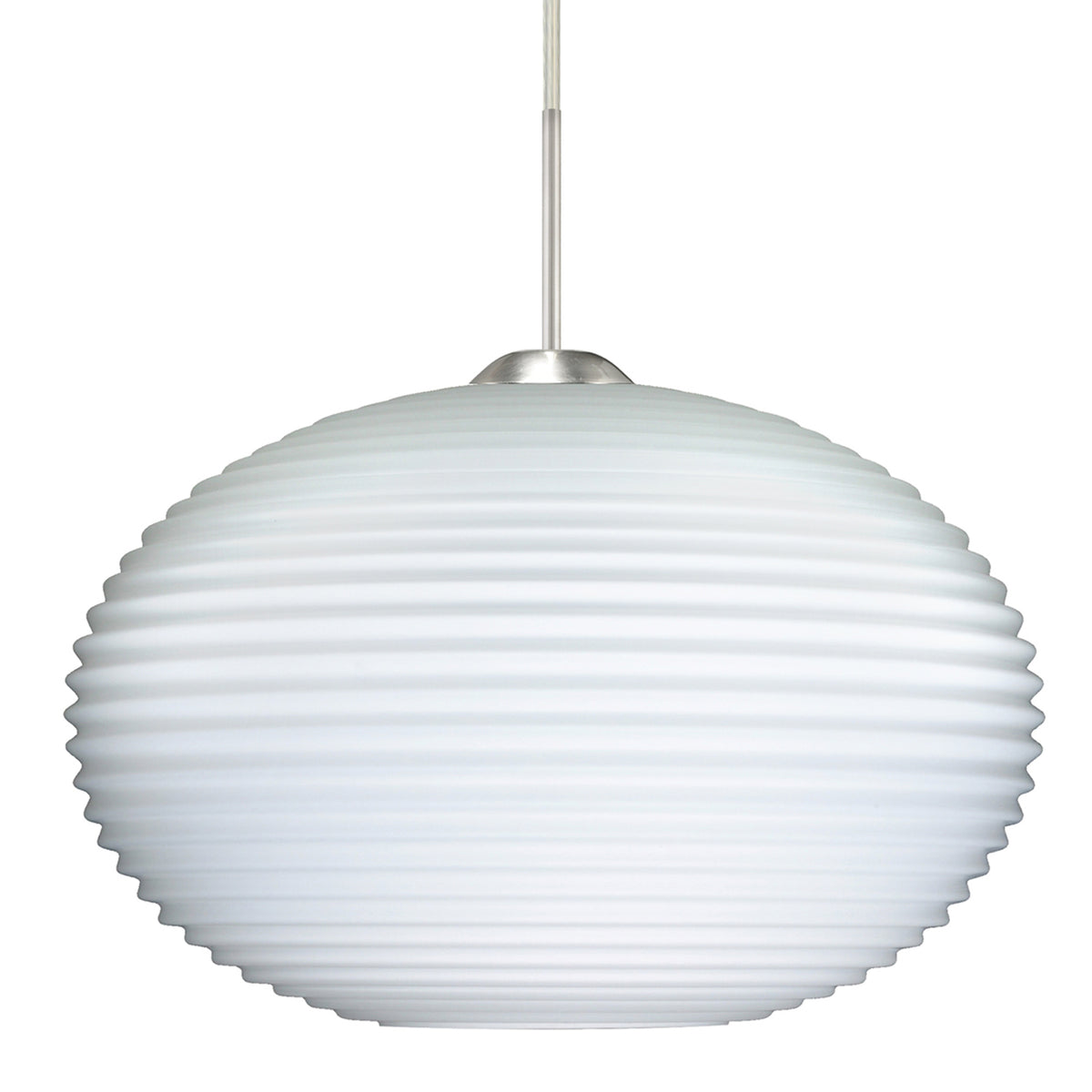 Besa Pape 12 stem pendant glass option – Opal Ribbed