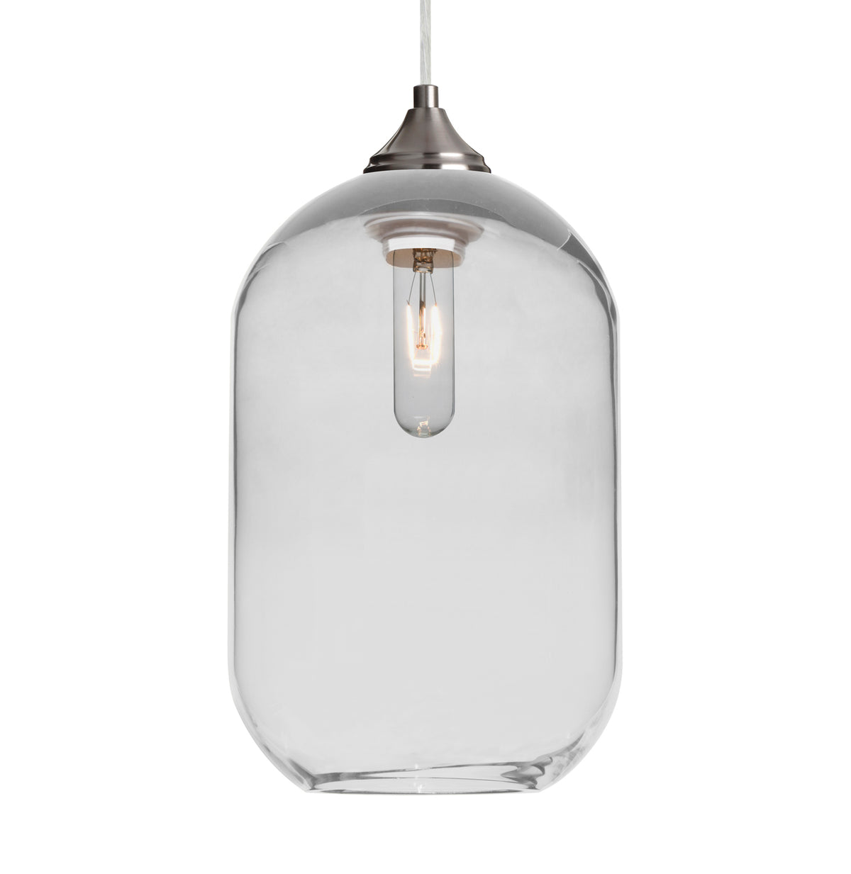 Besa Omega 12 stem pendant glass option – Clear