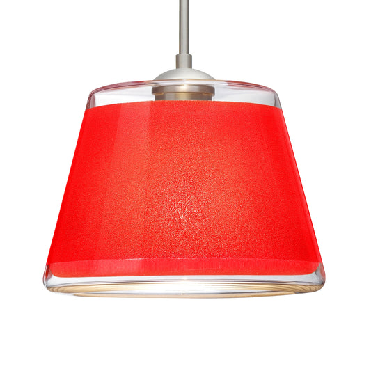 Besa Pica 9 cable pendant glass option – Red Sand