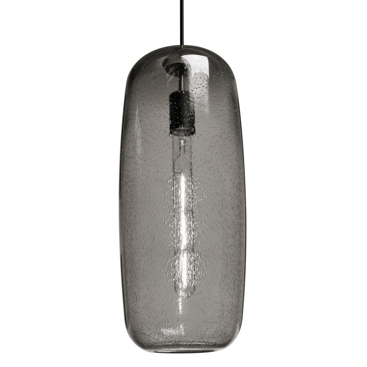 Besa Pinot 18 cord pendant glass option – Smoke Bubble