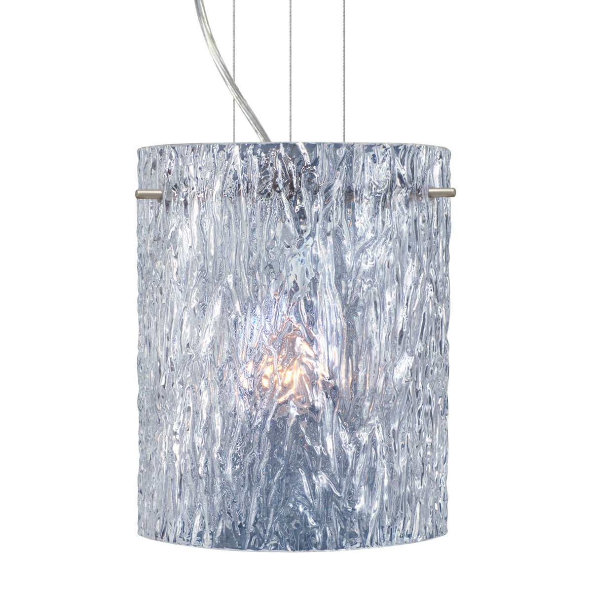 Besa Tamburo 8 stem pendant glass option – Clear Stone