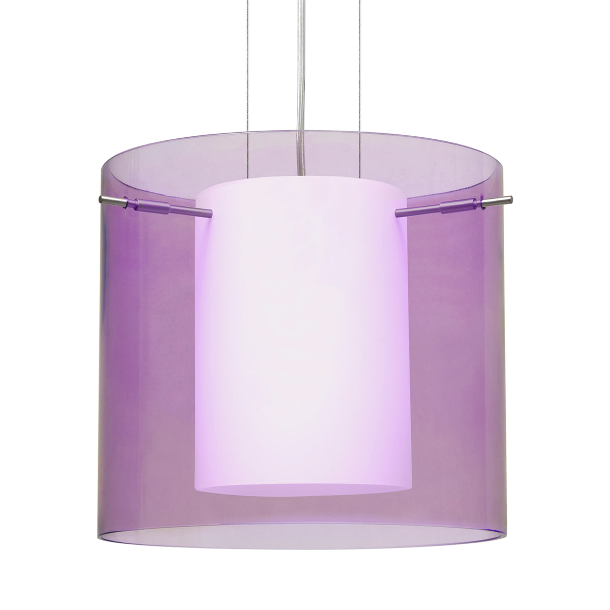Besa Pahu 12 cable pendant glass option – Amethyst