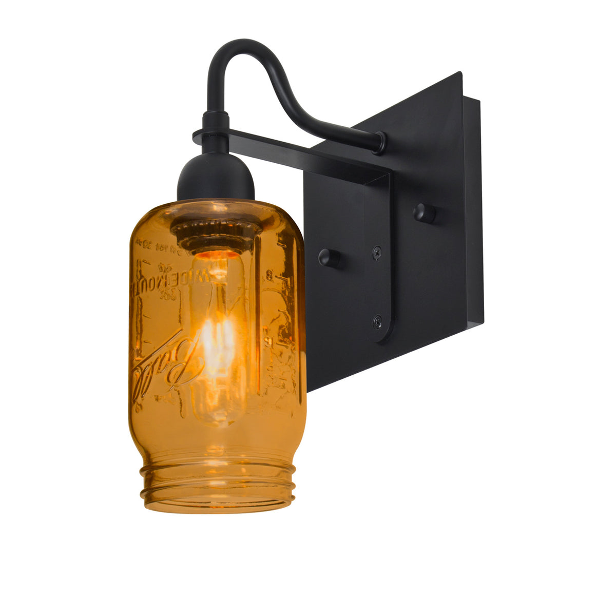 Besa Milo 4 wall sconce option – Amber