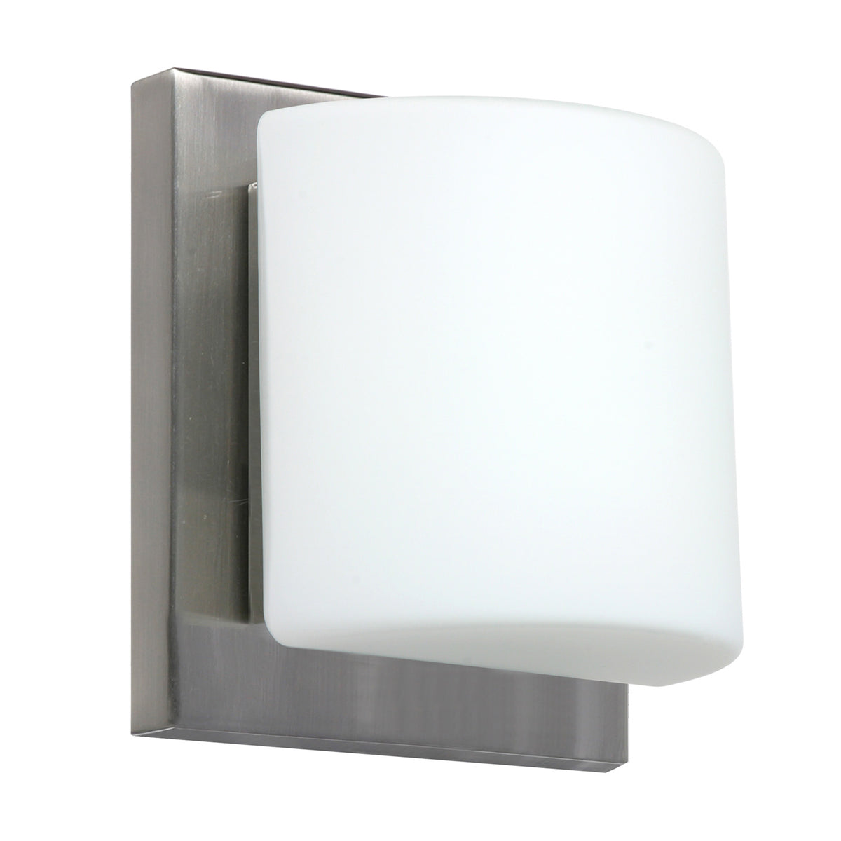 Besa Paolo wall sconce option – Opal Matte, Satin Nickel