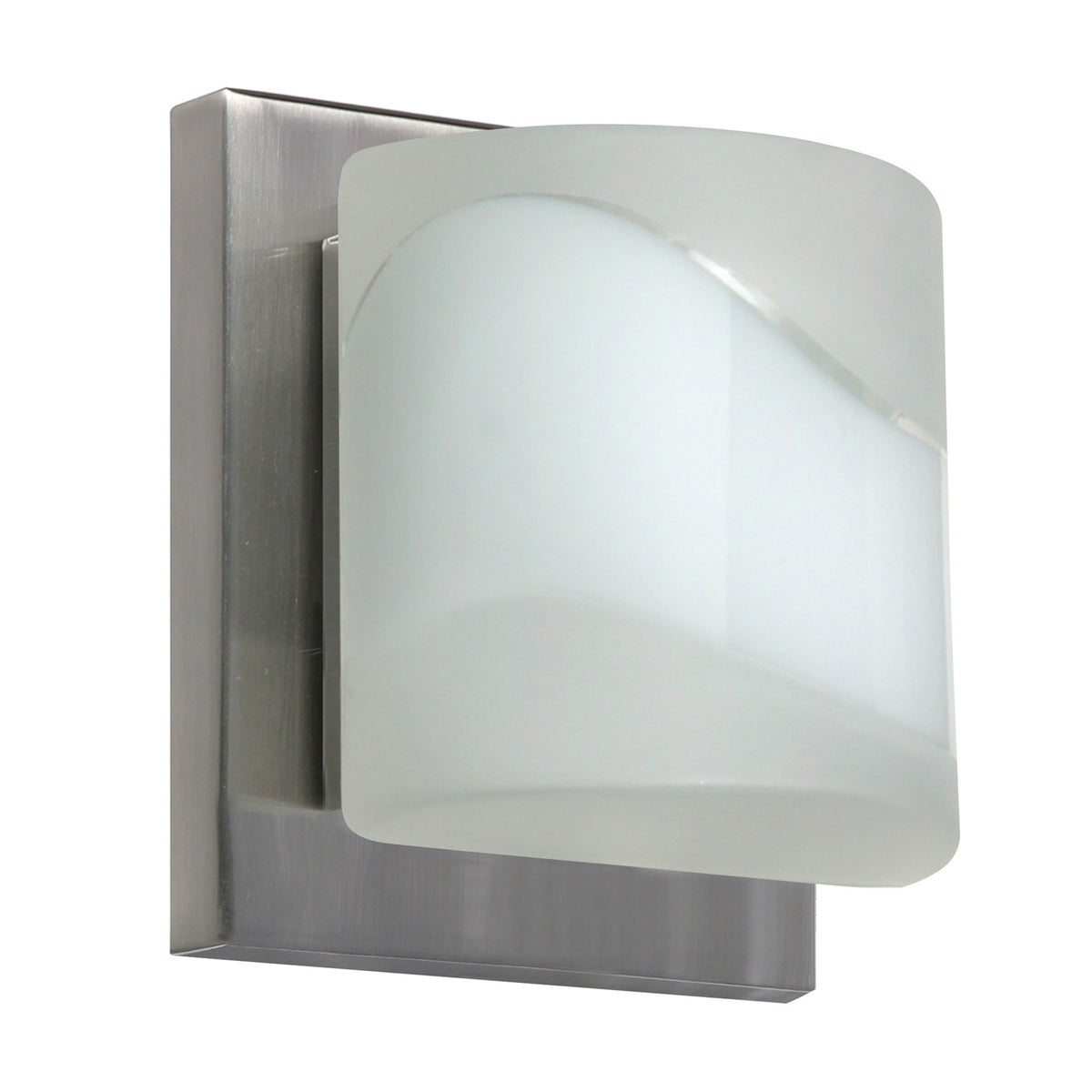 Besa Paolo wall sconce option – Opal Frost, Satin Nickel