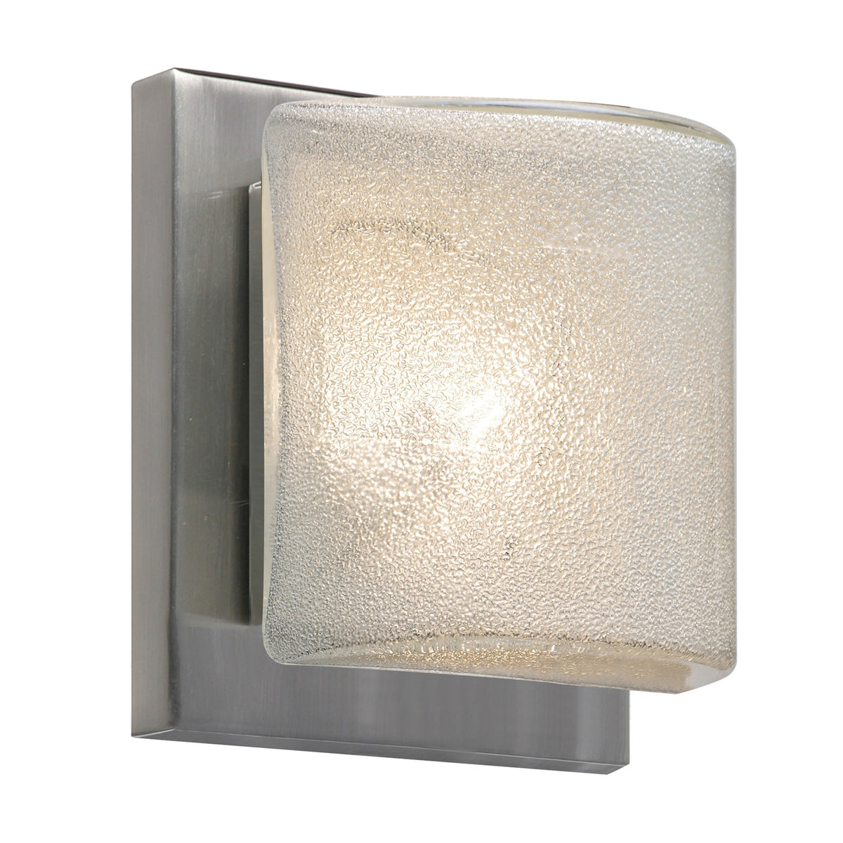 Besa Paolo wall sconce option – Glitter, Satin Nickel