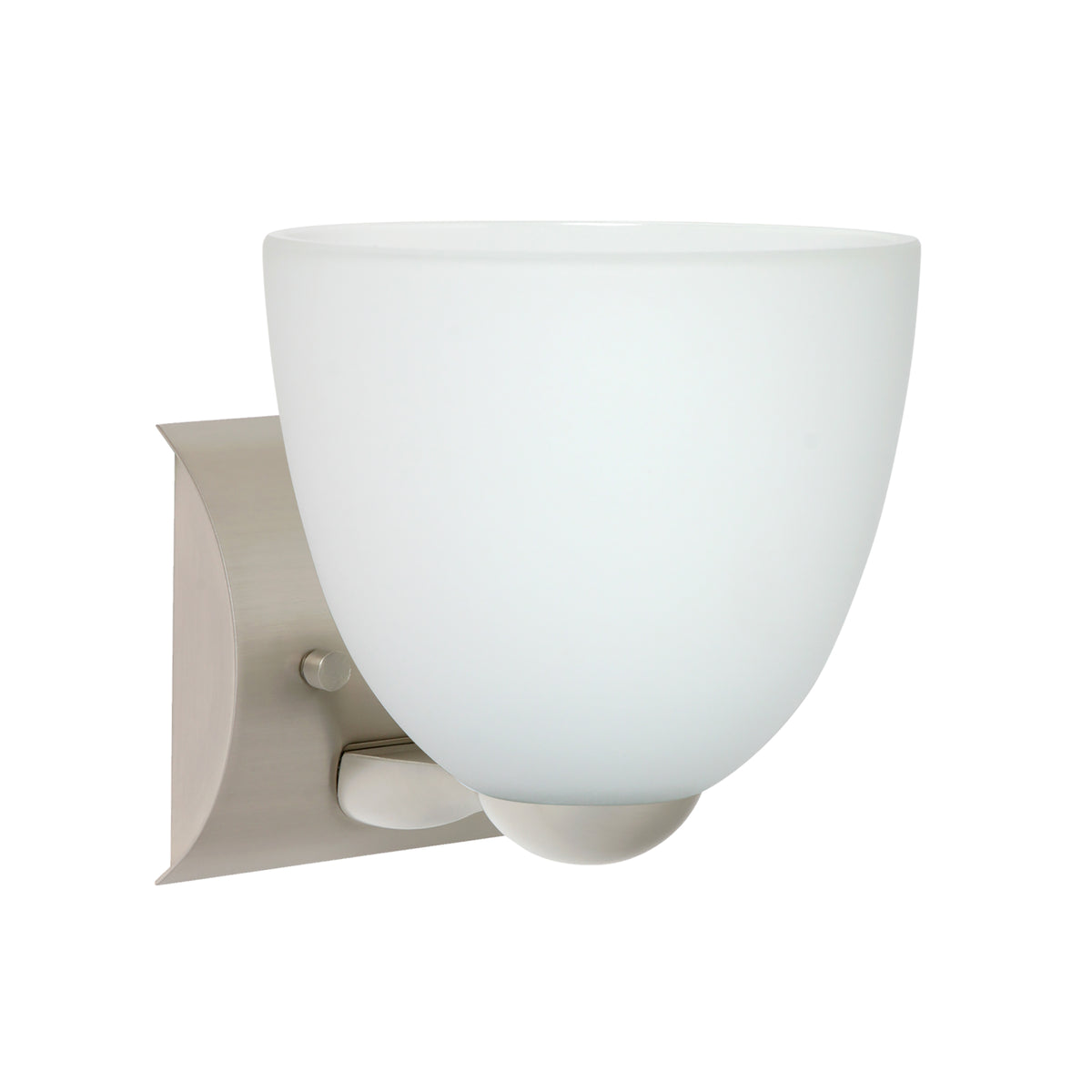 Besa Sasha wall sconce option – Opal Matte, Satin Nickel