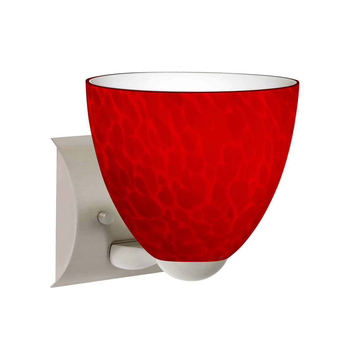 Besa Sasha wall sconce option – Red Cloud, Satin Nickel