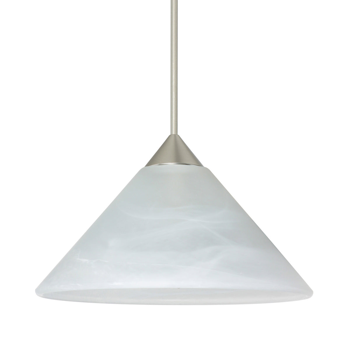 Besa Kona mini pendant option – Marble, Satin Nickel