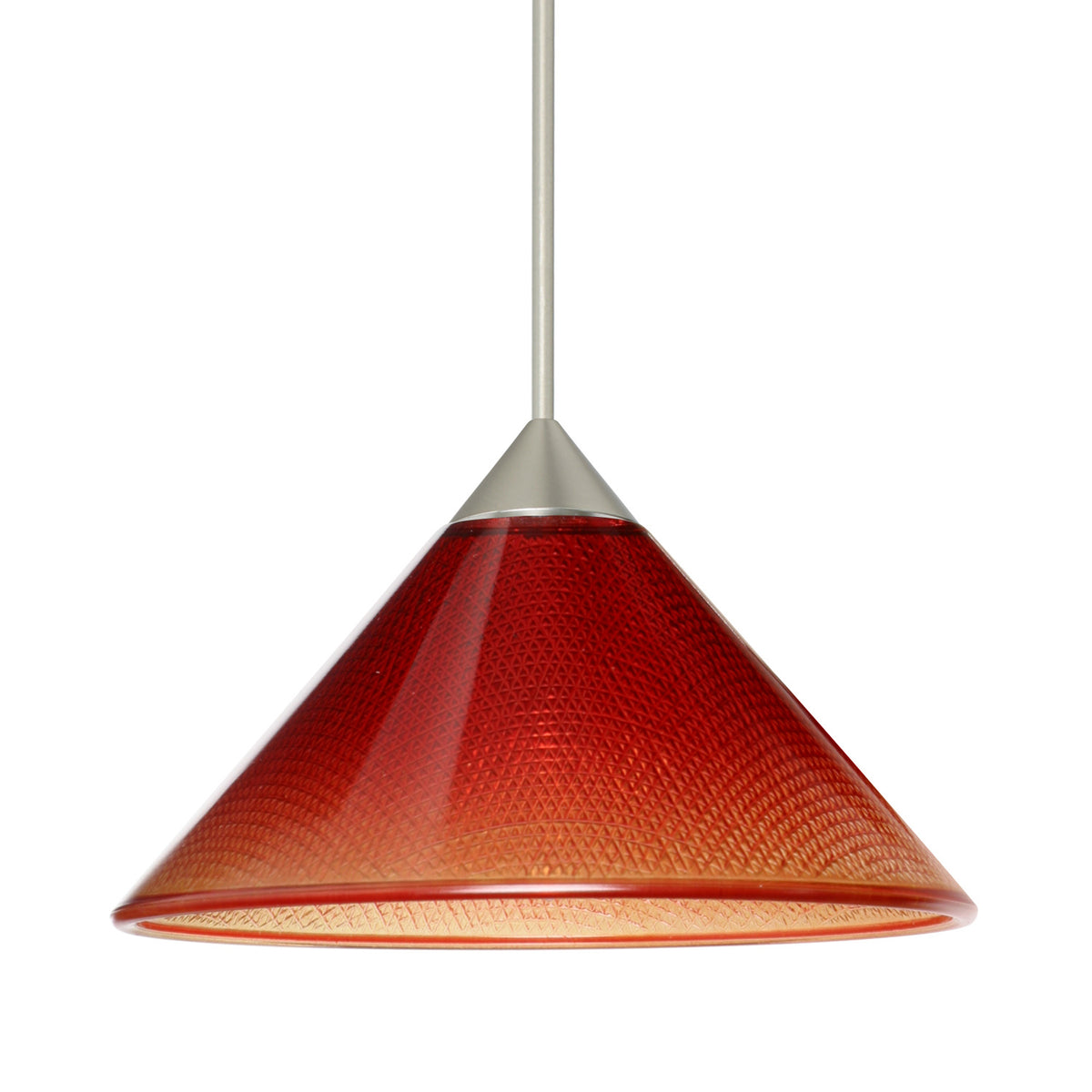 Besa Kona mini pendant option – Sunset, Satin Nickel