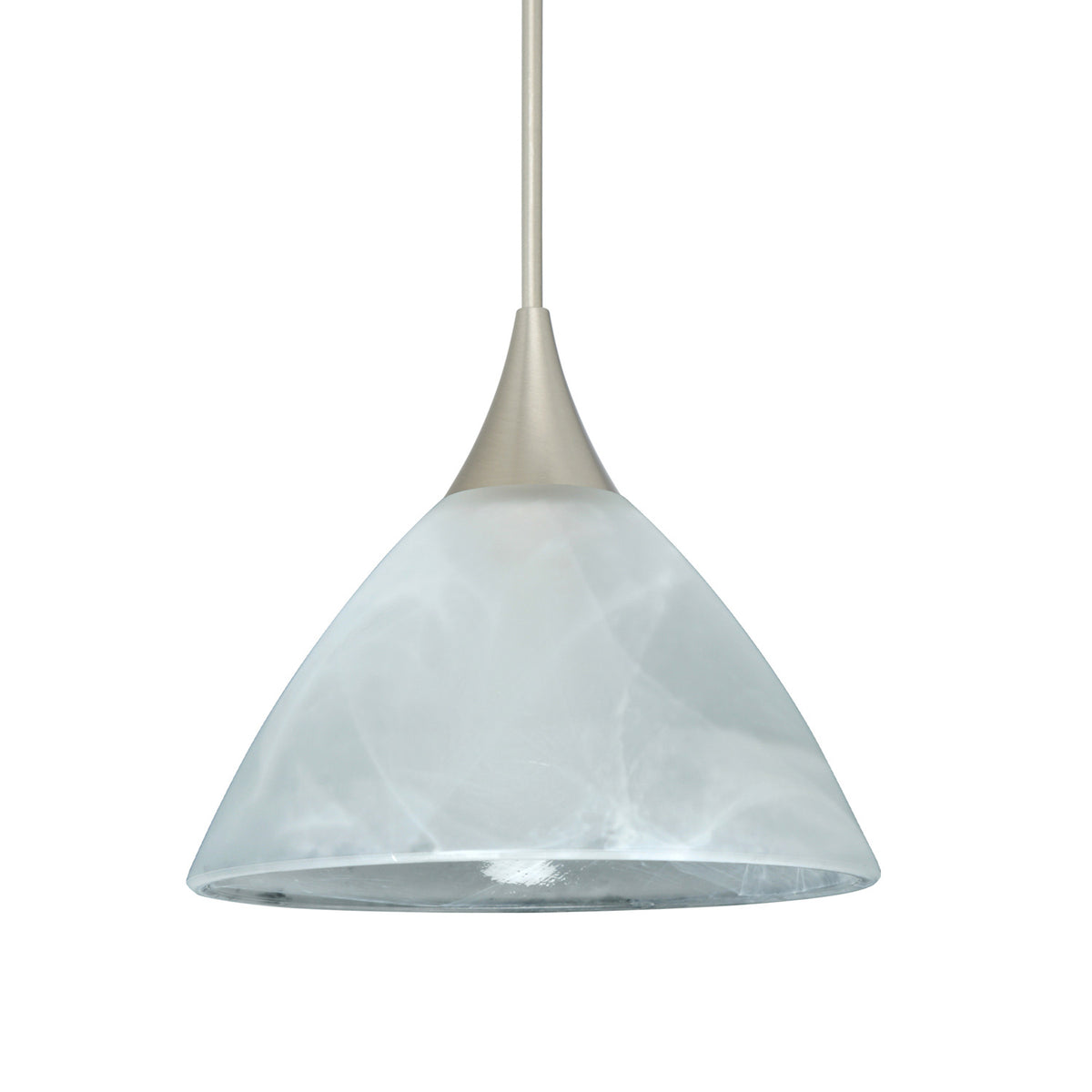 Besa Domi mini pendant option – Marble, Satin Nickel