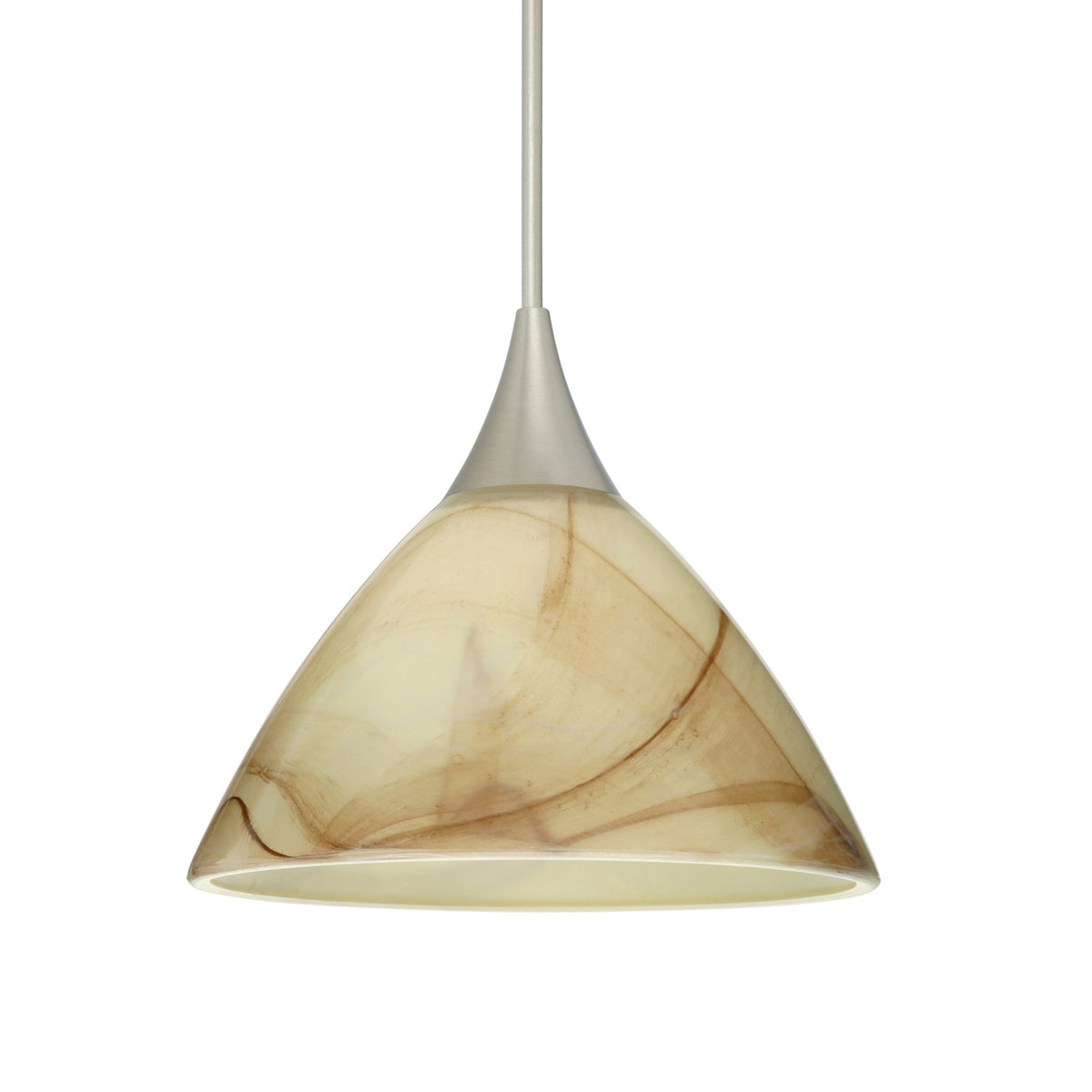 Besa Domi mini pendant option – Mocha, Satin Nickel