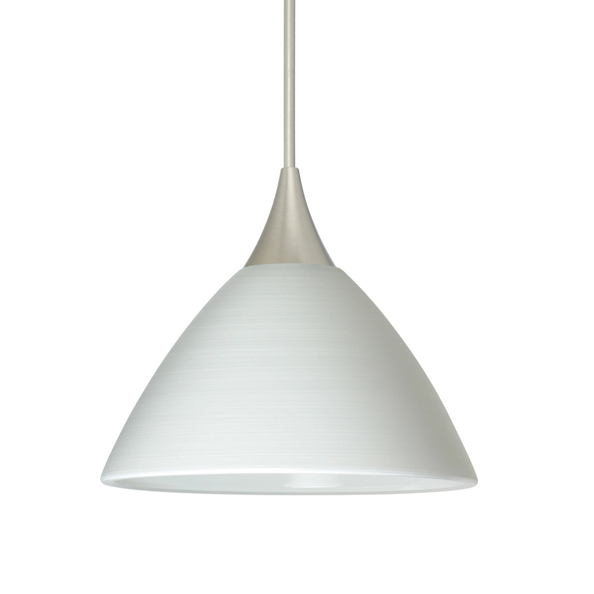 Besa Domi mini pendant option – Chalk, Satin Nickel
