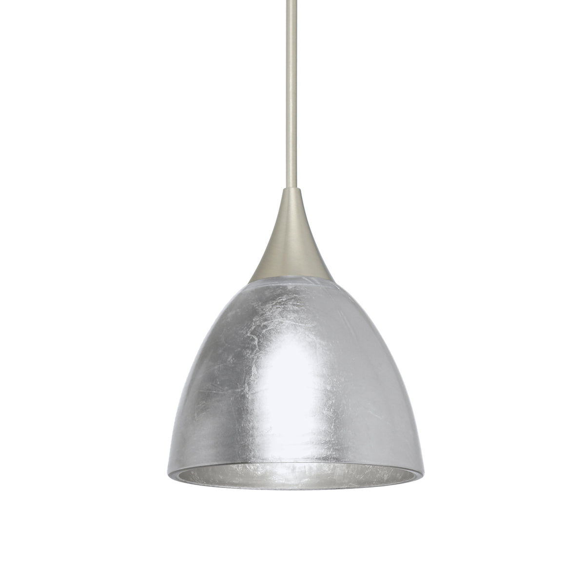 Besa Divi mini pendant option – Silver Foil, Satin Nickel