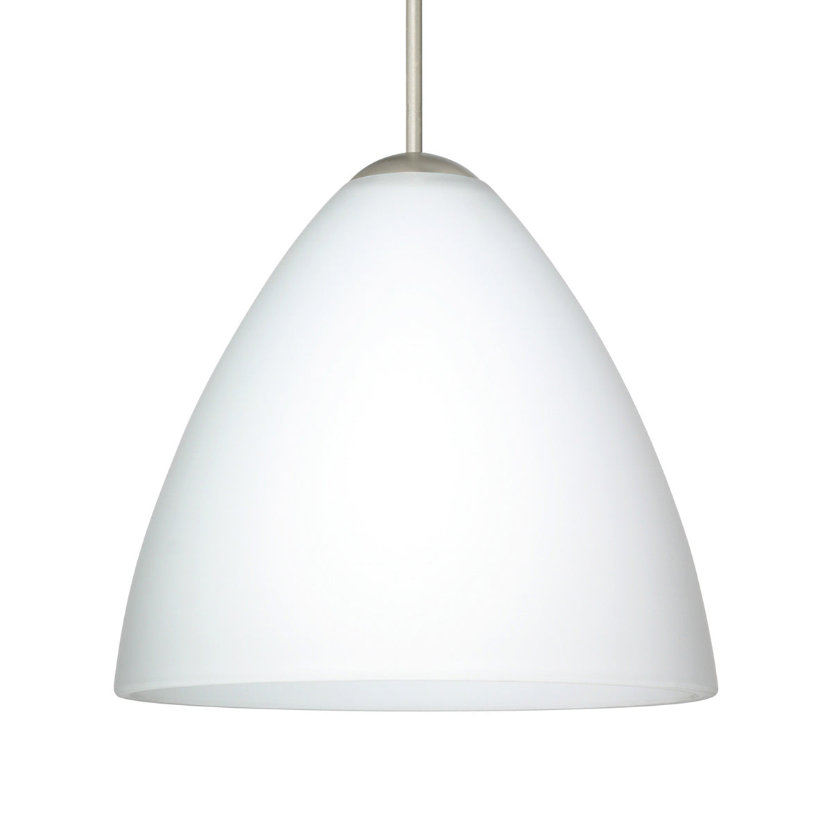 Besa Mia mini pendant option – Opal Matte, Satin Nickel