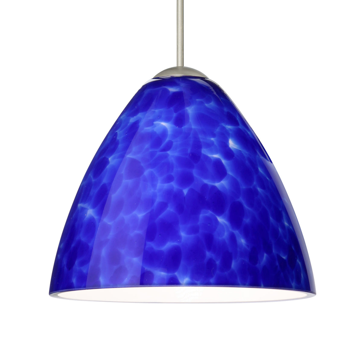 Besa Mia mini pendant option – Blue Cloud, Satin Nickel