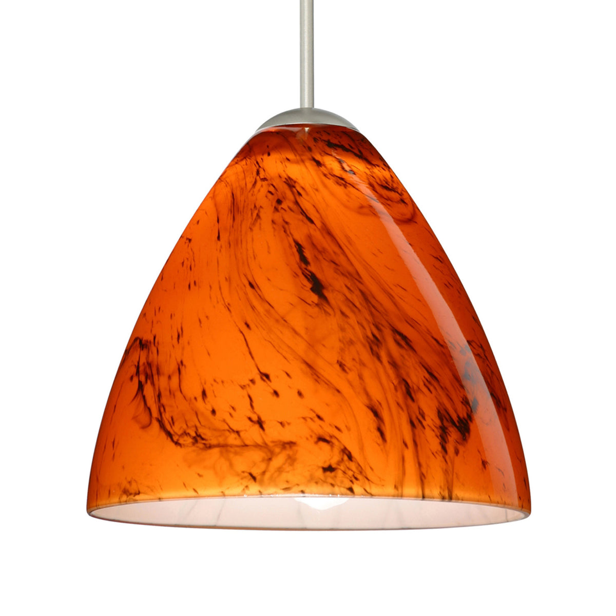 Besa Mia mini pendant option – Habanero, Satin Nickel