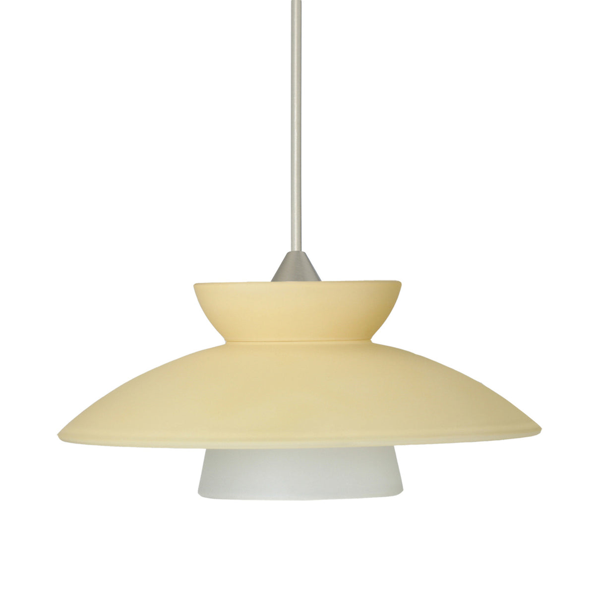 Besa Trilo 7 mini pendant option – Champagne, Satin Nickel