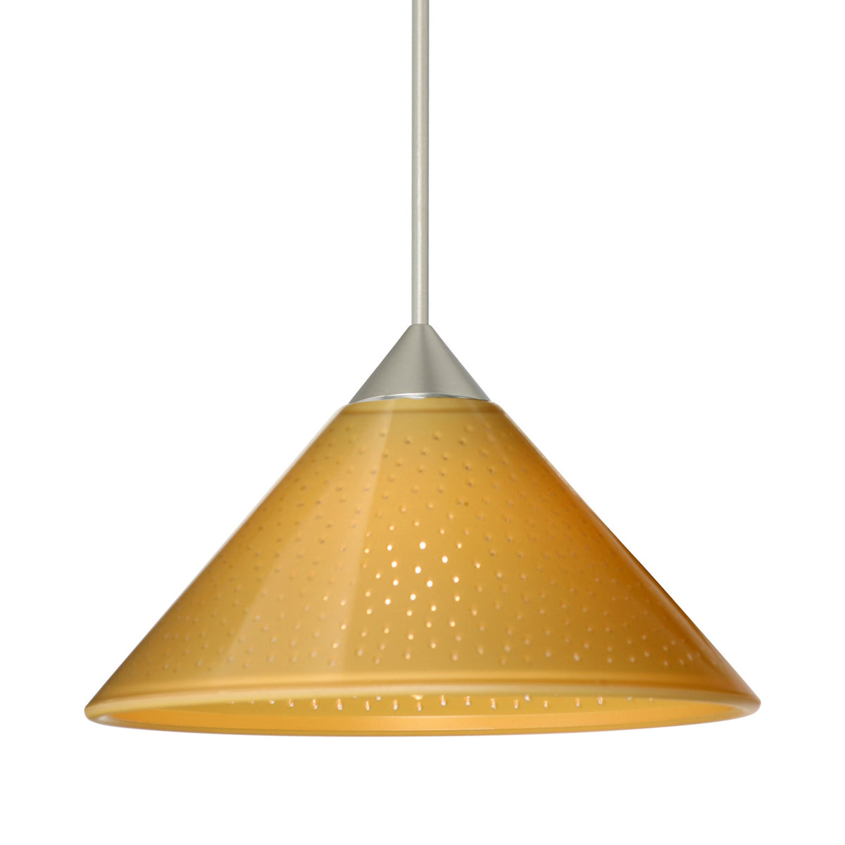 Besa Kona mini pendant option – Mango Starpoint, Satin Nickel