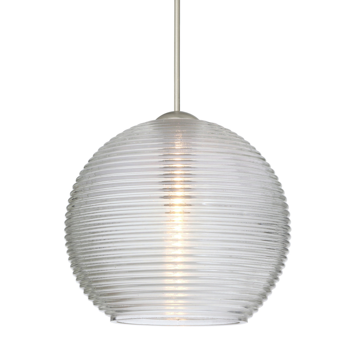 Besa Kristall 6 mini pendant option – Clear, Satin Nickel