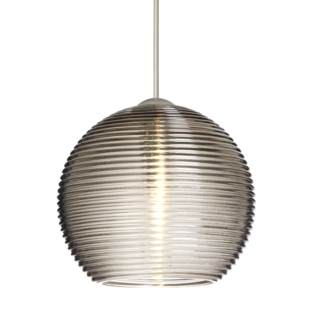 Besa Kristall 6 mini pendant option – Smoke, Satin Nickel