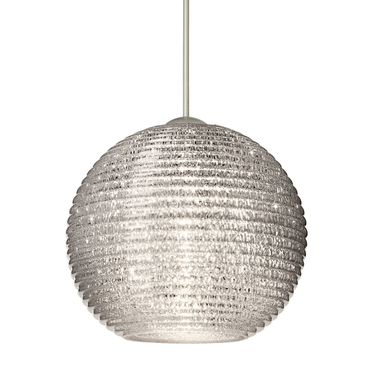 Besa Kristall 6 mini pendant option – Glitter, Satin Nickel