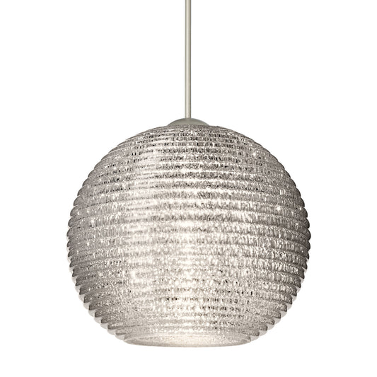 Besa Kristall 6 mini pendant option – Glitter, Satin Nickel