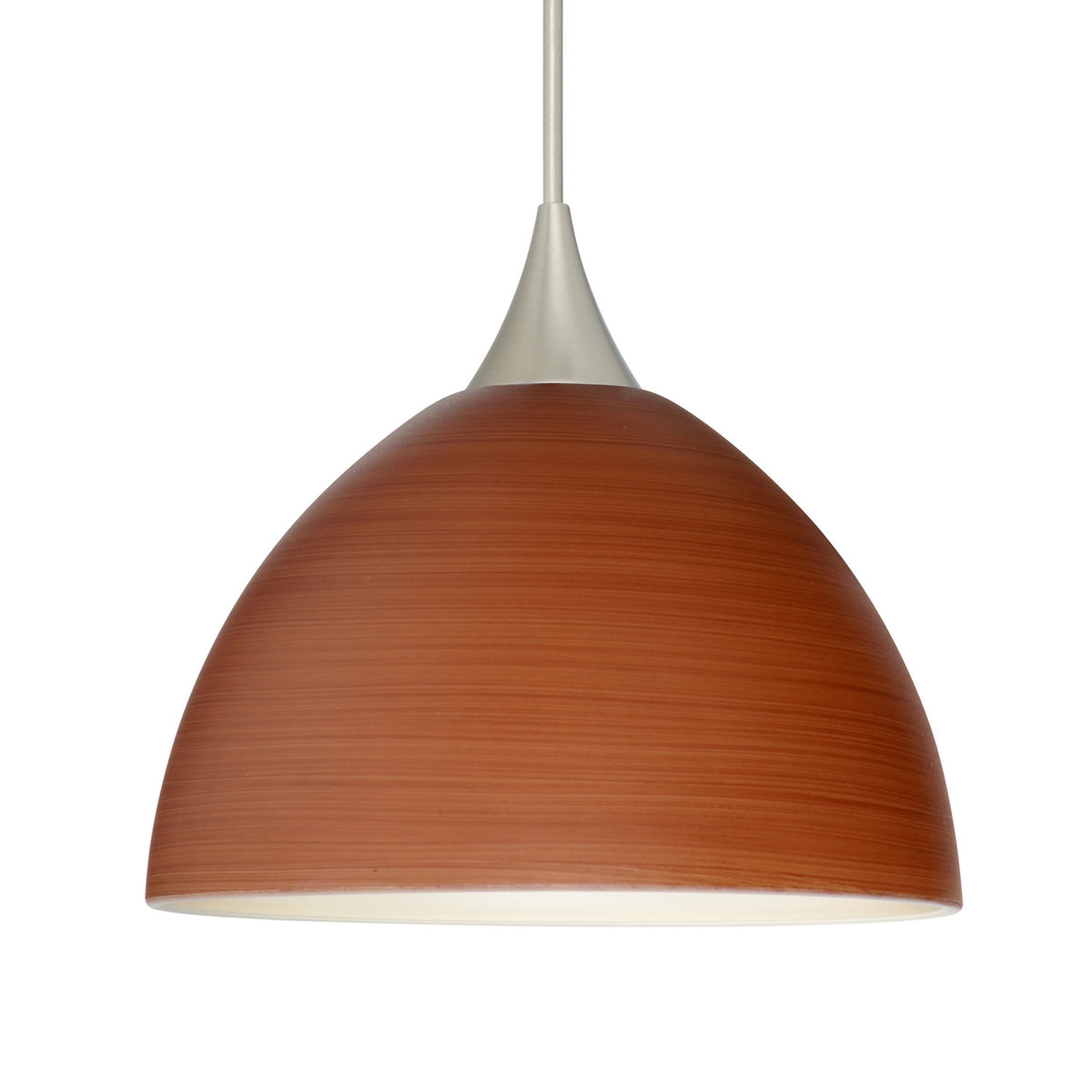 Besa Brella mini pendant option – Cherry, Satin Nickel