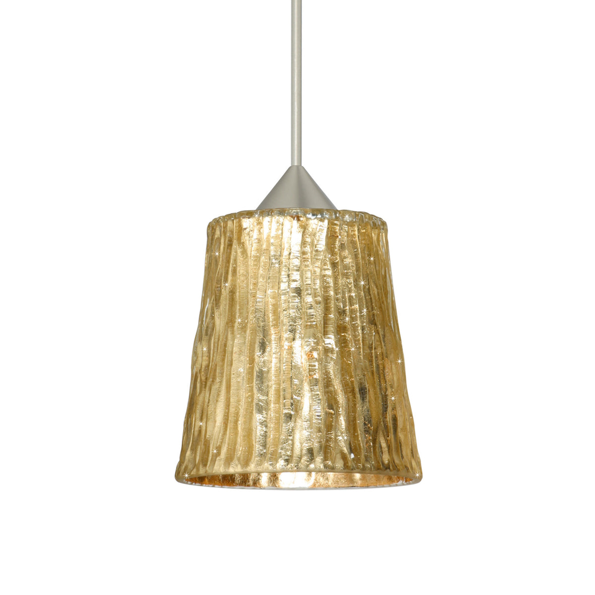 Besa Nico 4 mini pendant option – Stone Gold Foil, Satin Nickel