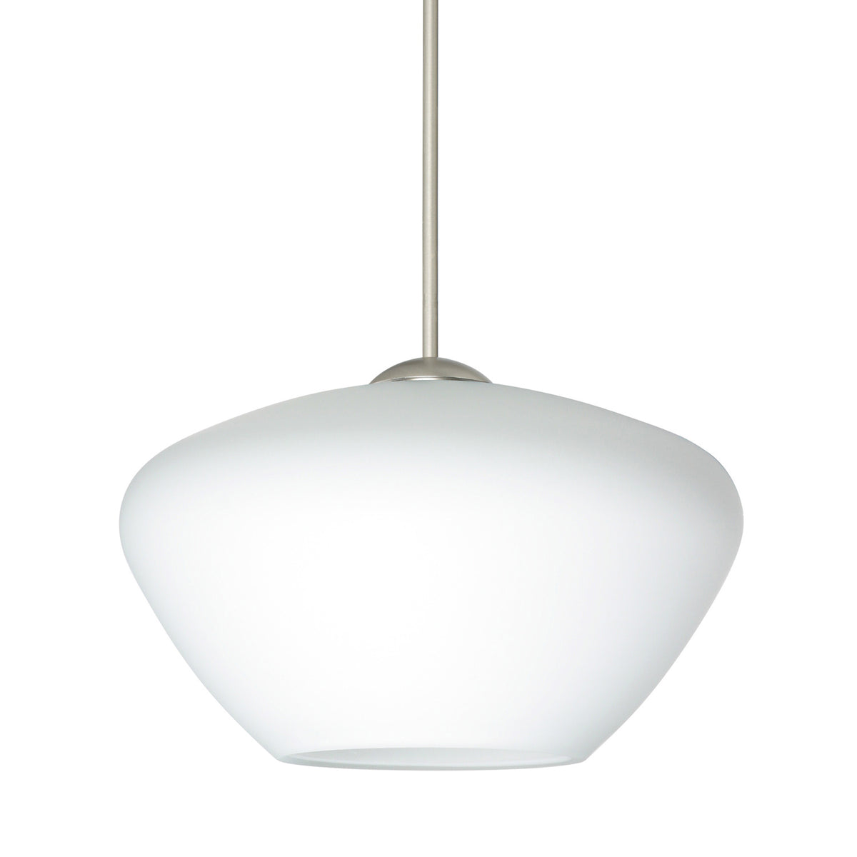 Besa Peri mini pendant option – Opal Matte, Satin Nickel