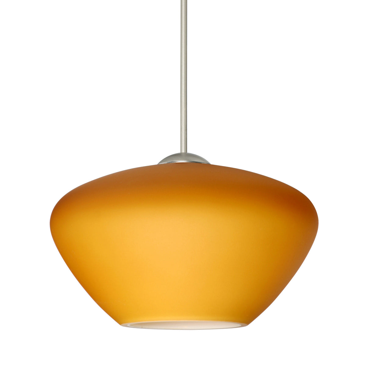 Besa Peri mini pendant option – Amber Matte, Satin Nickel