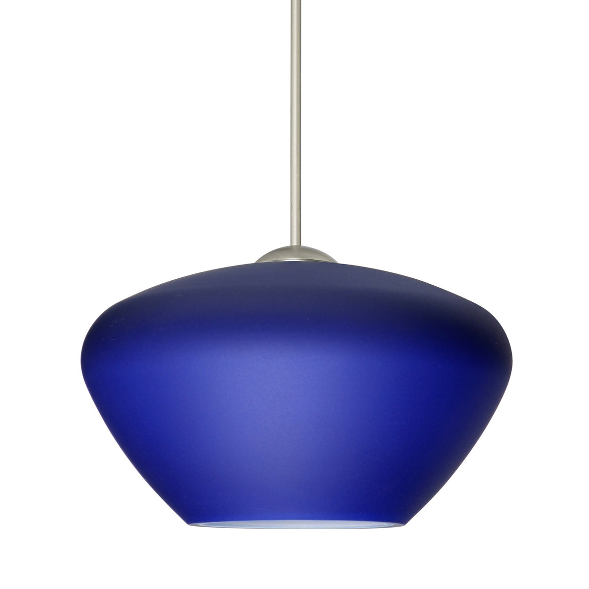 Besa Peri mini pendant option – Blue Matte, Satin Nickel