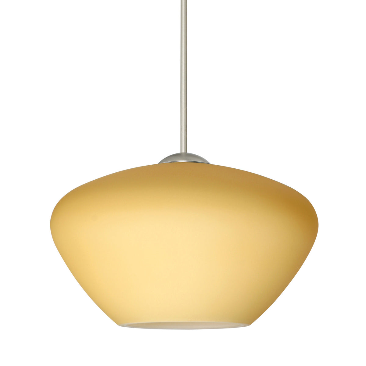 Besa Peri mini pendant option – Vanilla Matte, Satin Nickel