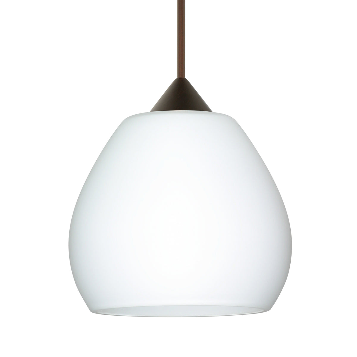 Besa Tay Tay mini pendant option – Opal Matte, Satin Nickel