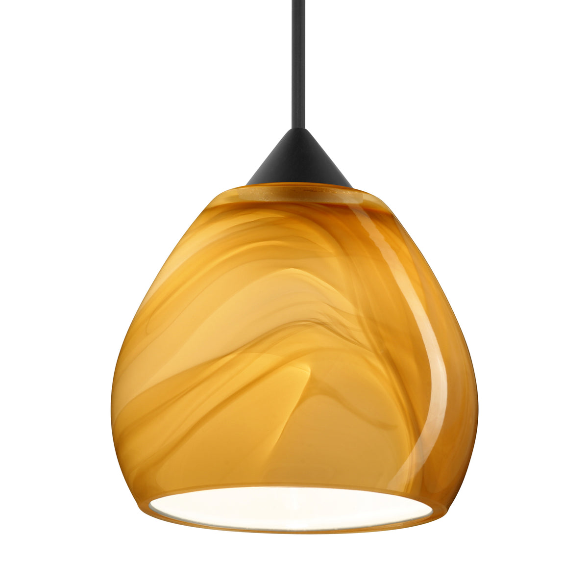 Besa Tay Tay mini pendant option – Honey, Satin Nickel