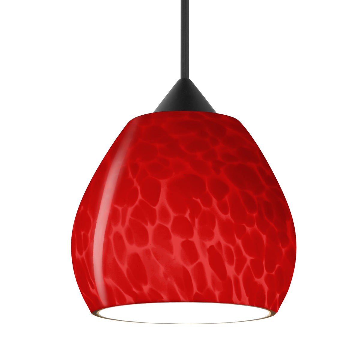 Besa Tay Tay mini pendant option – Red Cloud, Satin Nickel