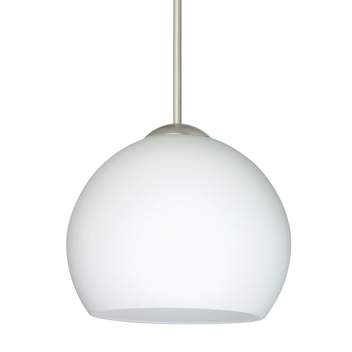 Besa Palla 5 mini pendant option – Opal Matte, Satin Nickel