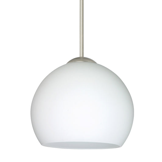 Besa Palla 5 mini pendant option – Opal Matte, Satin Nickel