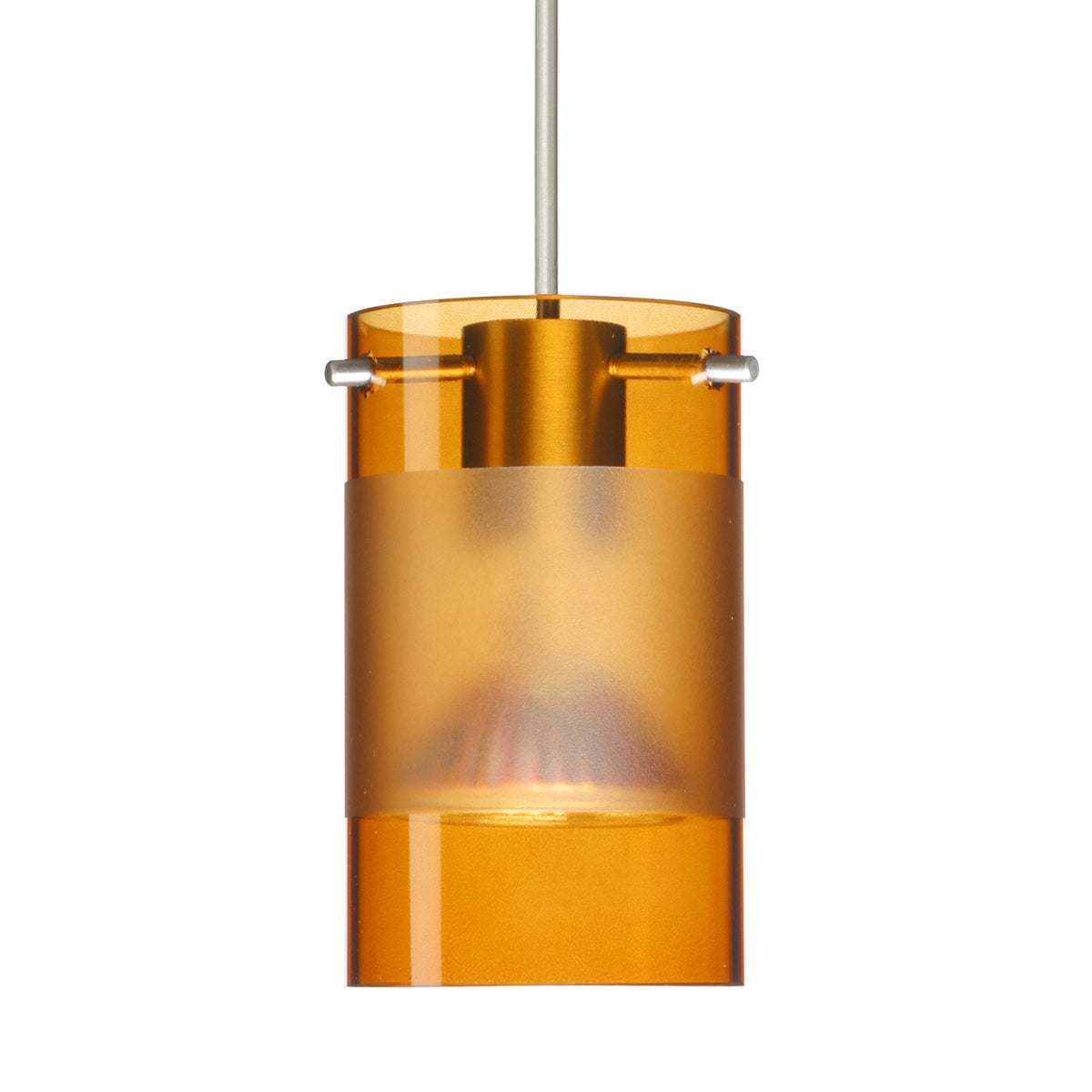 Besa Scope 4 mini pendant option – Armagnac/Frost, Satin Nickel